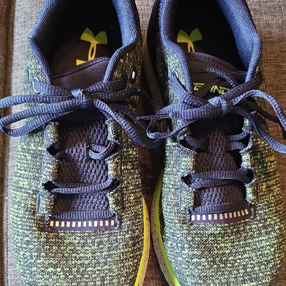 Under Armour Kids' Black and Yellow Sneakers